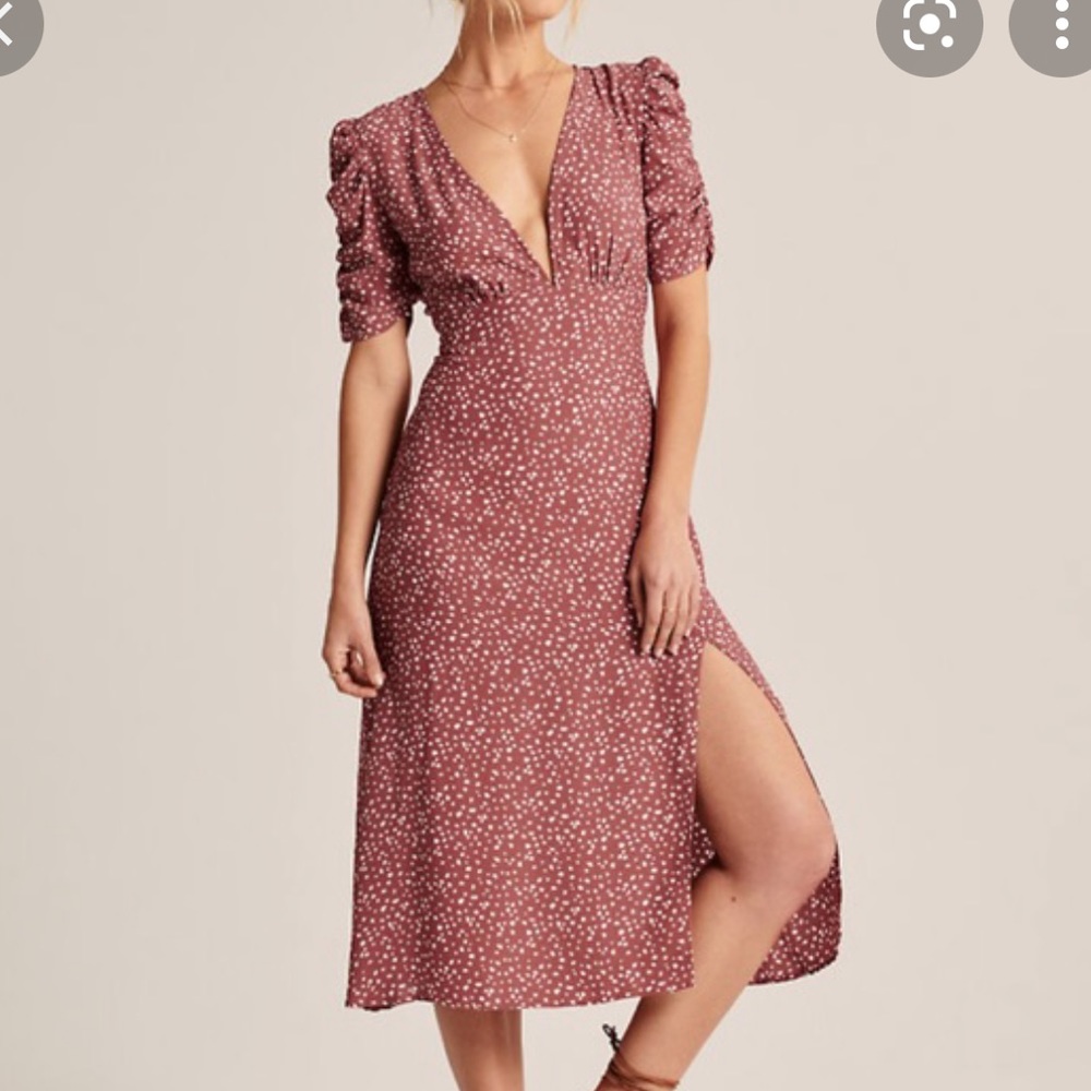 Abercrombie & Fitch Pink Midi Dress